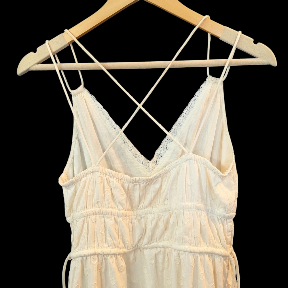Ulla Johnson Freya Circle Jacquard Tiered Cotton Ivory Cream Dress ... Size 4 - Picture 8 of 11